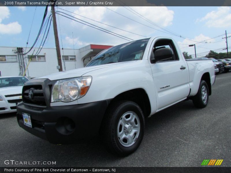 Super White / Graphite Gray 2008 Toyota Tacoma Regular Cab