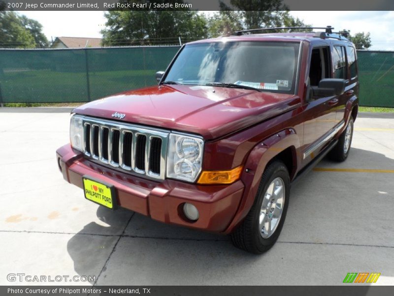 Red Rock Pearl / Saddle Brown 2007 Jeep Commander Limited