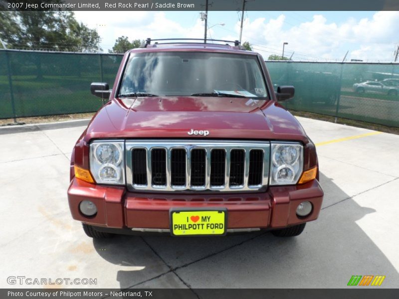 Red Rock Pearl / Saddle Brown 2007 Jeep Commander Limited