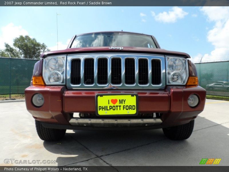 Red Rock Pearl / Saddle Brown 2007 Jeep Commander Limited