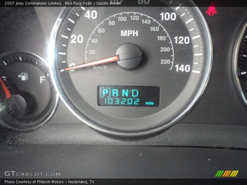 Red Rock Pearl / Saddle Brown 2007 Jeep Commander Limited