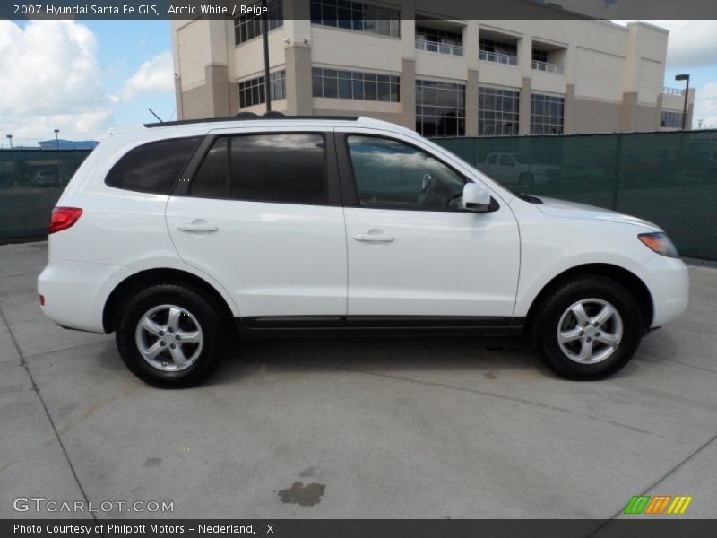 Arctic White / Beige 2007 Hyundai Santa Fe GLS