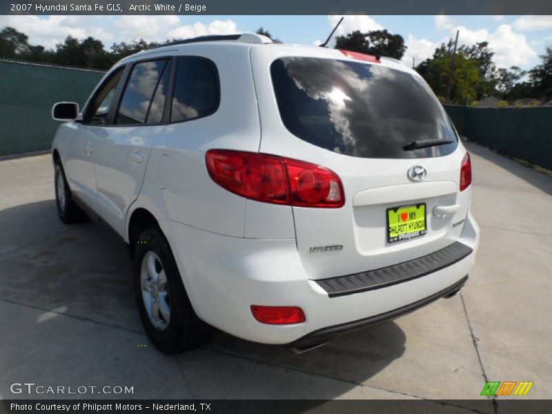 Arctic White / Beige 2007 Hyundai Santa Fe GLS