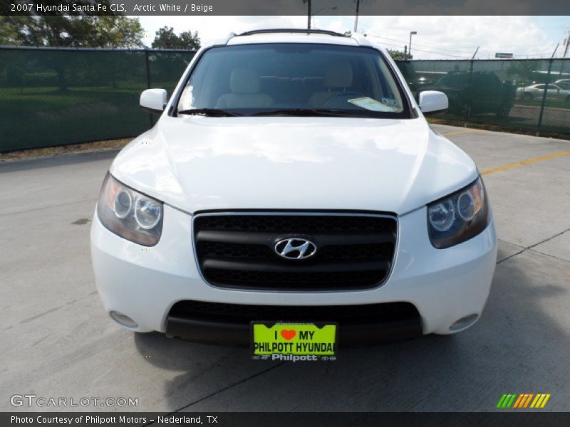 Arctic White / Beige 2007 Hyundai Santa Fe GLS