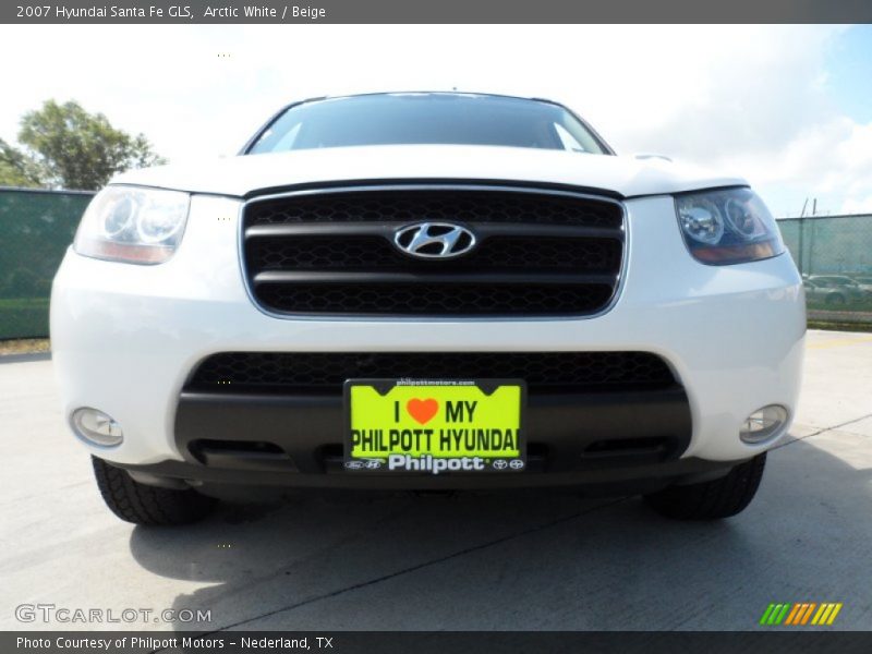 Arctic White / Beige 2007 Hyundai Santa Fe GLS