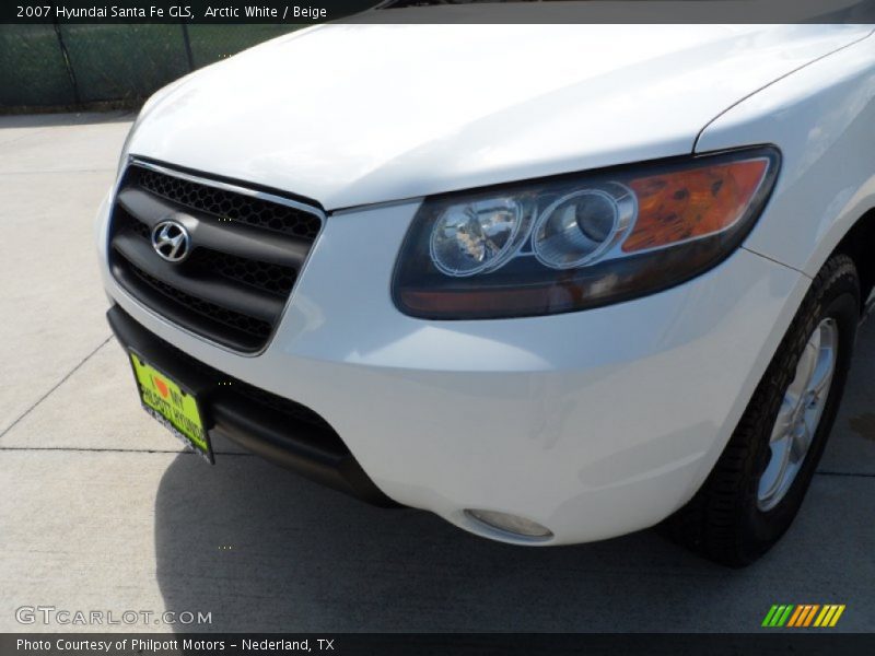 Arctic White / Beige 2007 Hyundai Santa Fe GLS