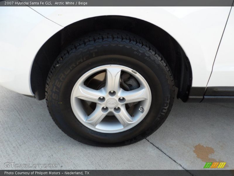 Arctic White / Beige 2007 Hyundai Santa Fe GLS