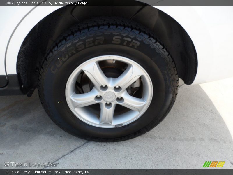 Arctic White / Beige 2007 Hyundai Santa Fe GLS