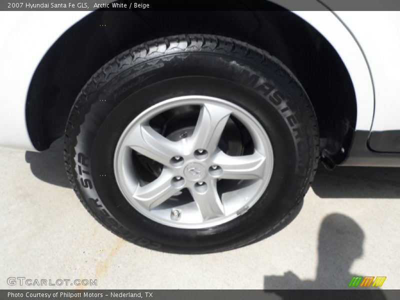 Arctic White / Beige 2007 Hyundai Santa Fe GLS
