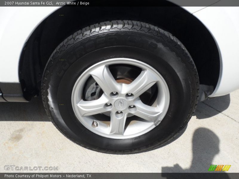 Arctic White / Beige 2007 Hyundai Santa Fe GLS