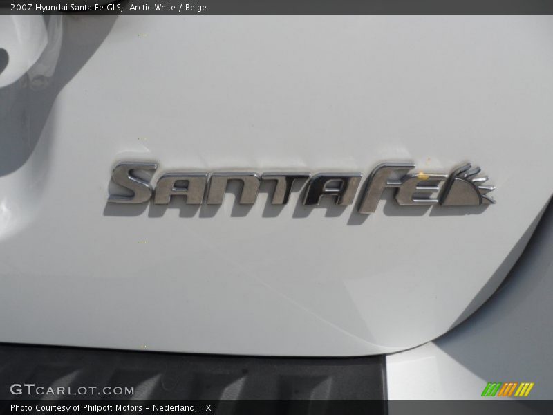 Arctic White / Beige 2007 Hyundai Santa Fe GLS