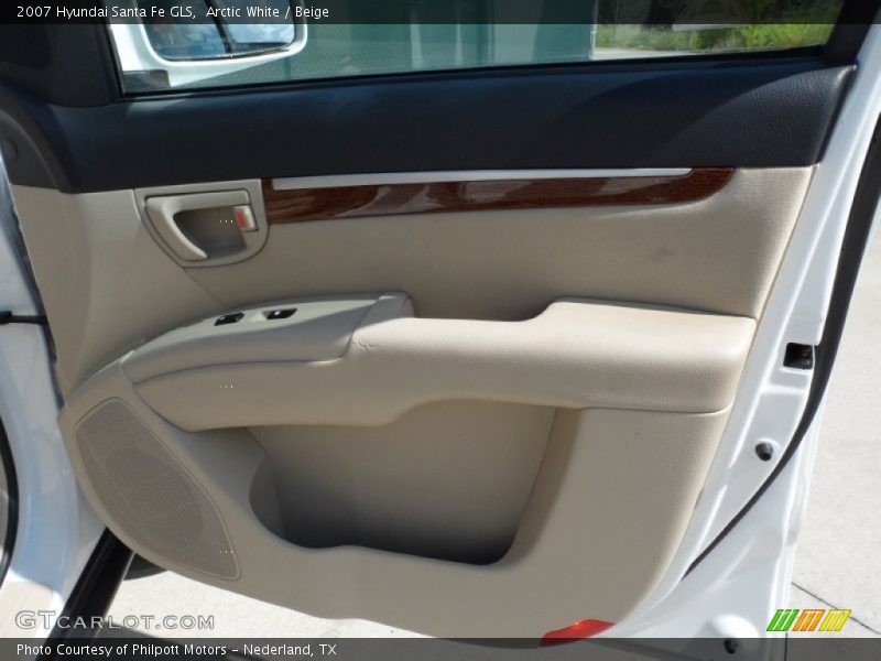 Arctic White / Beige 2007 Hyundai Santa Fe GLS