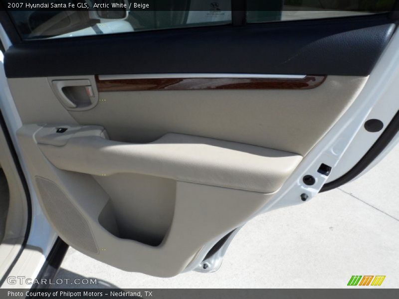 Arctic White / Beige 2007 Hyundai Santa Fe GLS