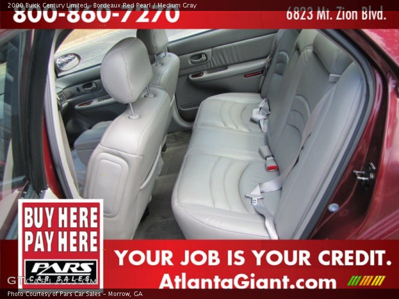 Bordeaux Red Pearl / Medium Gray 2000 Buick Century Limited