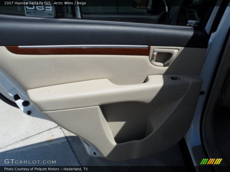 Arctic White / Beige 2007 Hyundai Santa Fe GLS