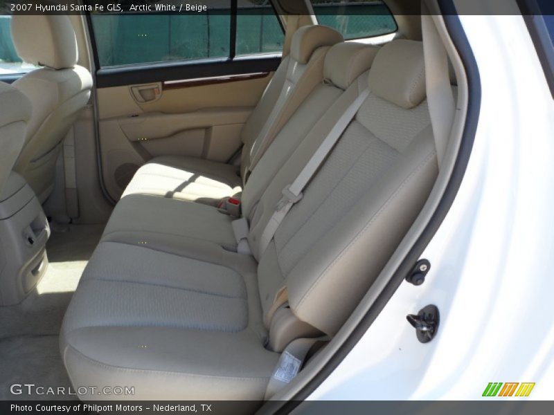 Arctic White / Beige 2007 Hyundai Santa Fe GLS