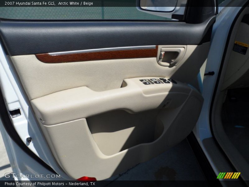 Arctic White / Beige 2007 Hyundai Santa Fe GLS