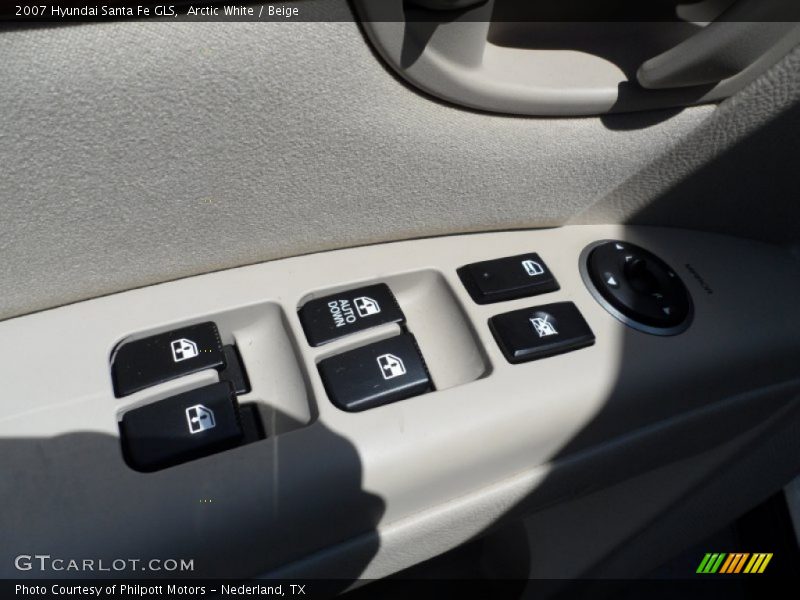 Arctic White / Beige 2007 Hyundai Santa Fe GLS