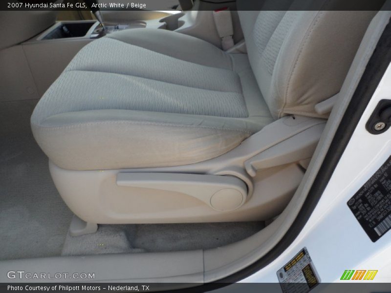 Arctic White / Beige 2007 Hyundai Santa Fe GLS