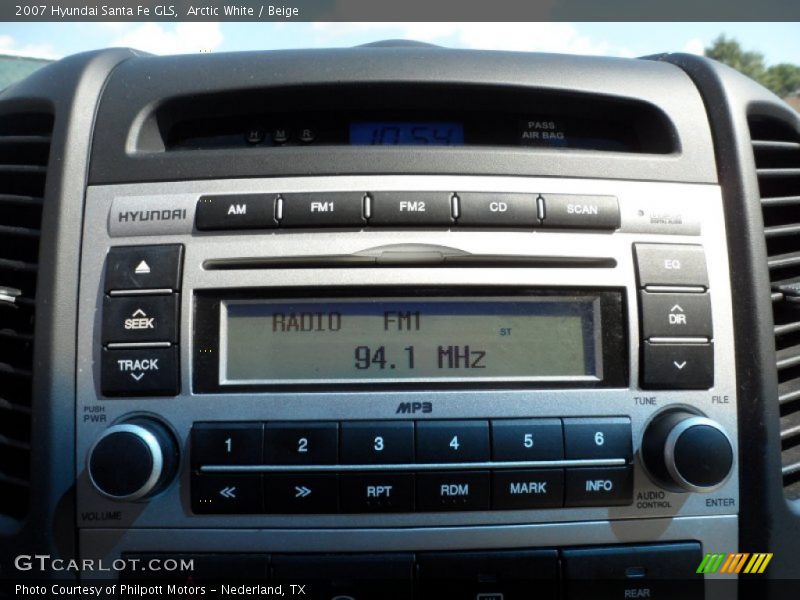 Arctic White / Beige 2007 Hyundai Santa Fe GLS