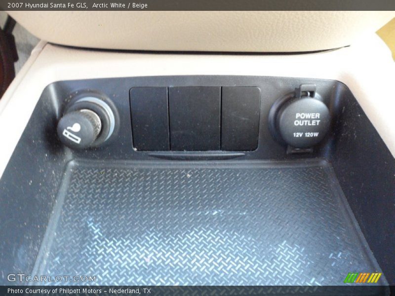 Arctic White / Beige 2007 Hyundai Santa Fe GLS