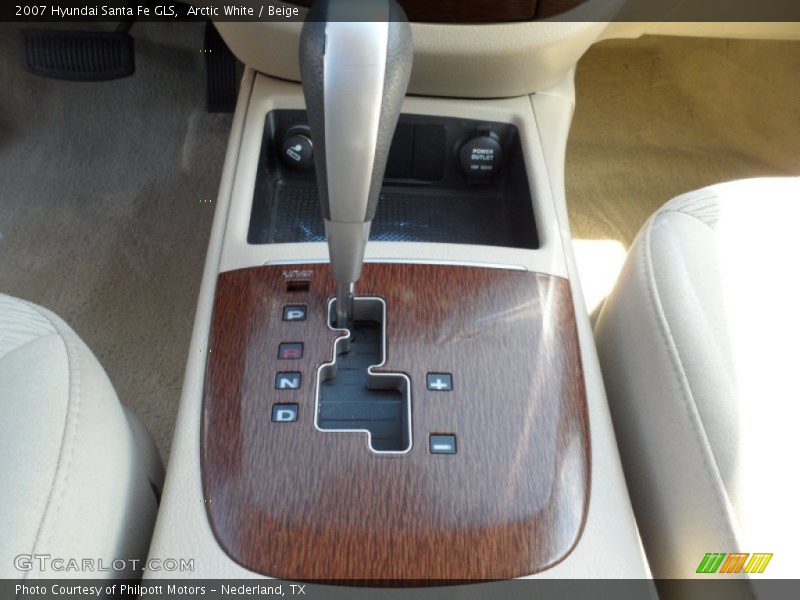 Arctic White / Beige 2007 Hyundai Santa Fe GLS