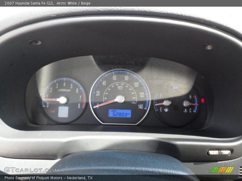 Arctic White / Beige 2007 Hyundai Santa Fe GLS