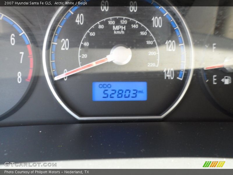 Arctic White / Beige 2007 Hyundai Santa Fe GLS