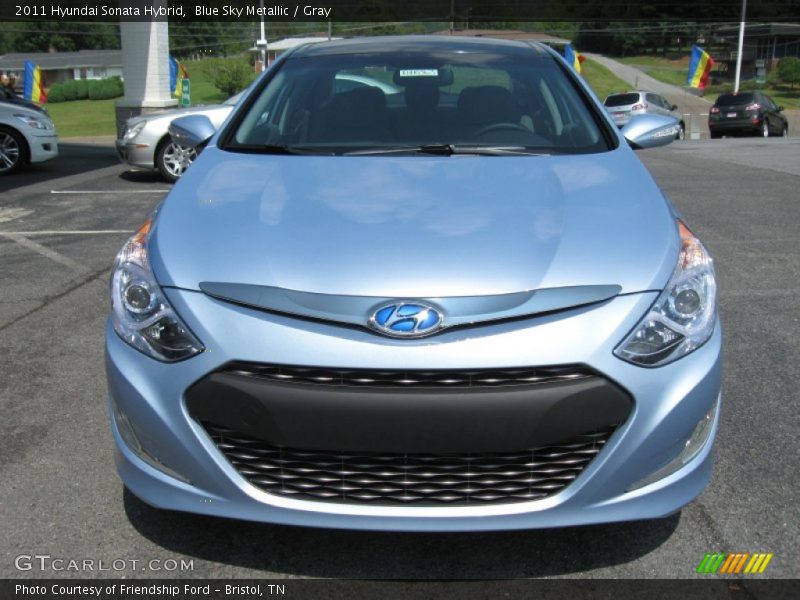 Blue Sky Metallic / Gray 2011 Hyundai Sonata Hybrid