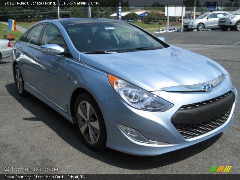 Blue Sky Metallic / Gray 2011 Hyundai Sonata Hybrid