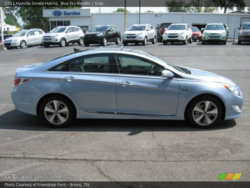 Blue Sky Metallic / Gray 2011 Hyundai Sonata Hybrid