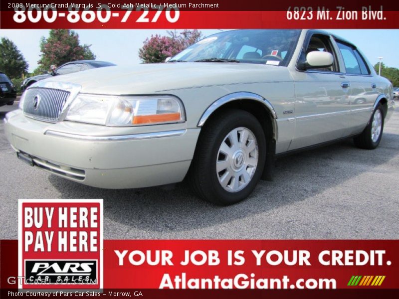 Gold Ash Metallic / Medium Parchment 2003 Mercury Grand Marquis LS