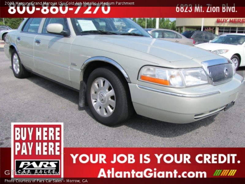 Gold Ash Metallic / Medium Parchment 2003 Mercury Grand Marquis LS