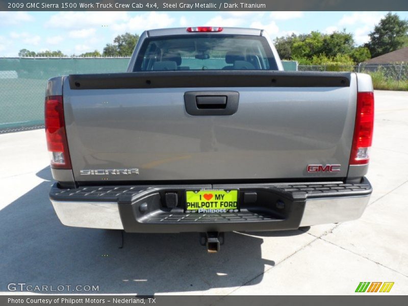 Steel Gray Metallic / Dark Titanium 2009 GMC Sierra 1500 Work Truck Crew Cab 4x4