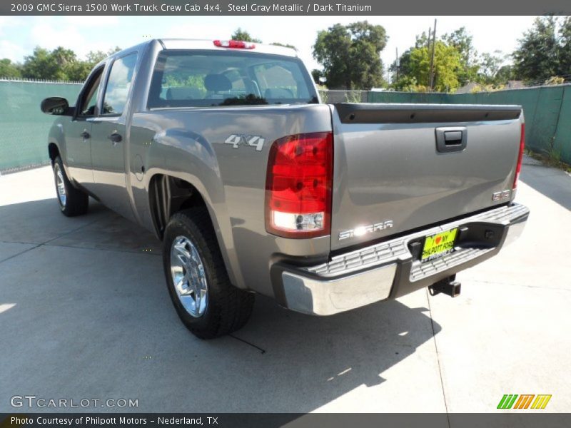 Steel Gray Metallic / Dark Titanium 2009 GMC Sierra 1500 Work Truck Crew Cab 4x4