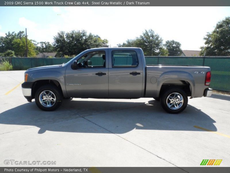 Steel Gray Metallic / Dark Titanium 2009 GMC Sierra 1500 Work Truck Crew Cab 4x4