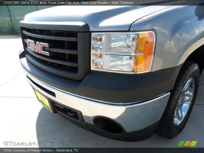 Steel Gray Metallic / Dark Titanium 2009 GMC Sierra 1500 Work Truck Crew Cab 4x4