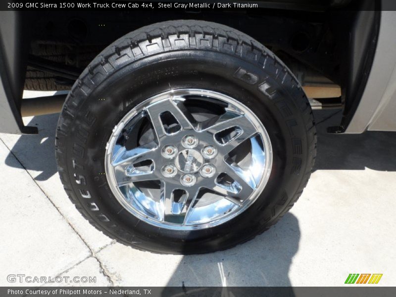 Steel Gray Metallic / Dark Titanium 2009 GMC Sierra 1500 Work Truck Crew Cab 4x4