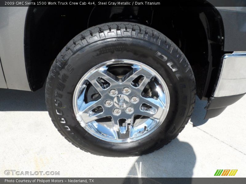Steel Gray Metallic / Dark Titanium 2009 GMC Sierra 1500 Work Truck Crew Cab 4x4