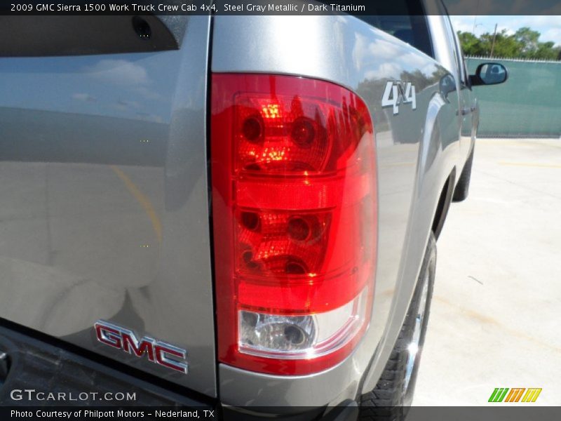 Steel Gray Metallic / Dark Titanium 2009 GMC Sierra 1500 Work Truck Crew Cab 4x4