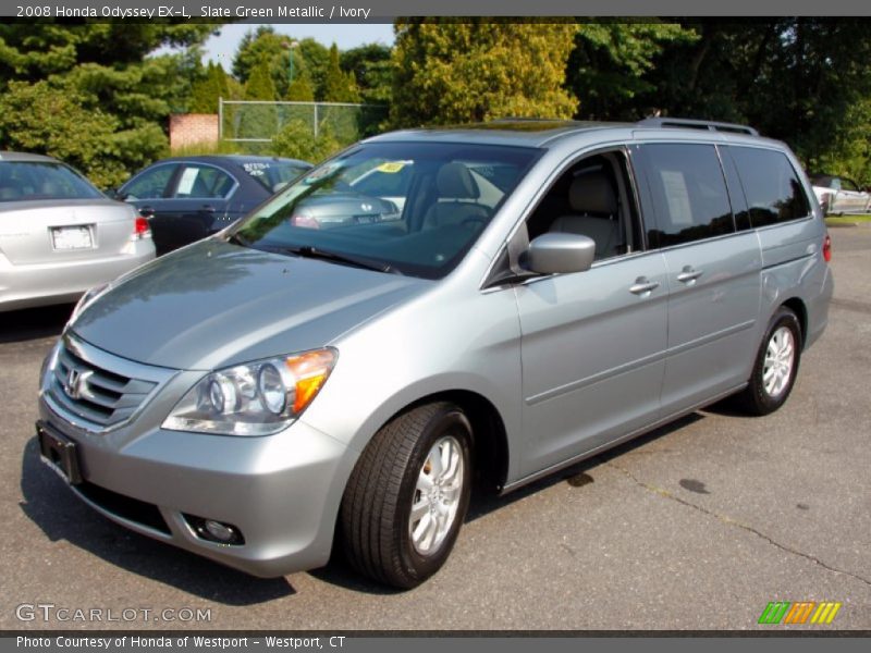 Slate Green Metallic / Ivory 2008 Honda Odyssey EX-L
