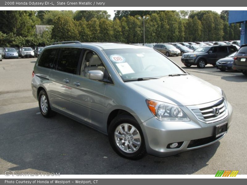 Slate Green Metallic / Ivory 2008 Honda Odyssey EX-L