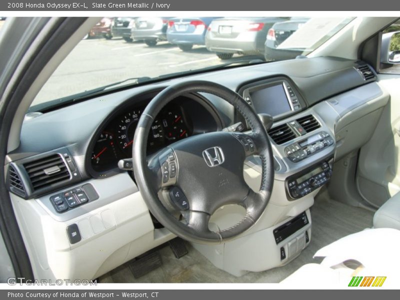 Slate Green Metallic / Ivory 2008 Honda Odyssey EX-L