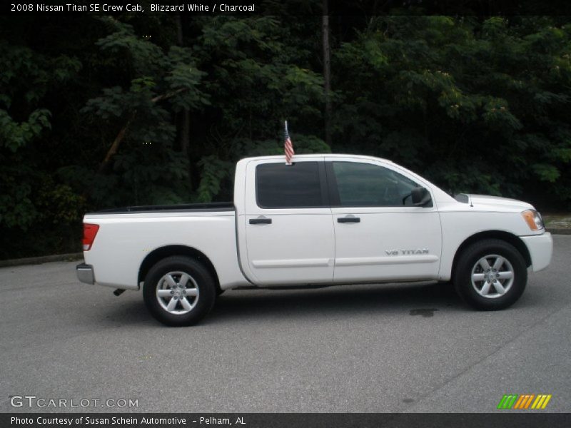 Blizzard White / Charcoal 2008 Nissan Titan SE Crew Cab