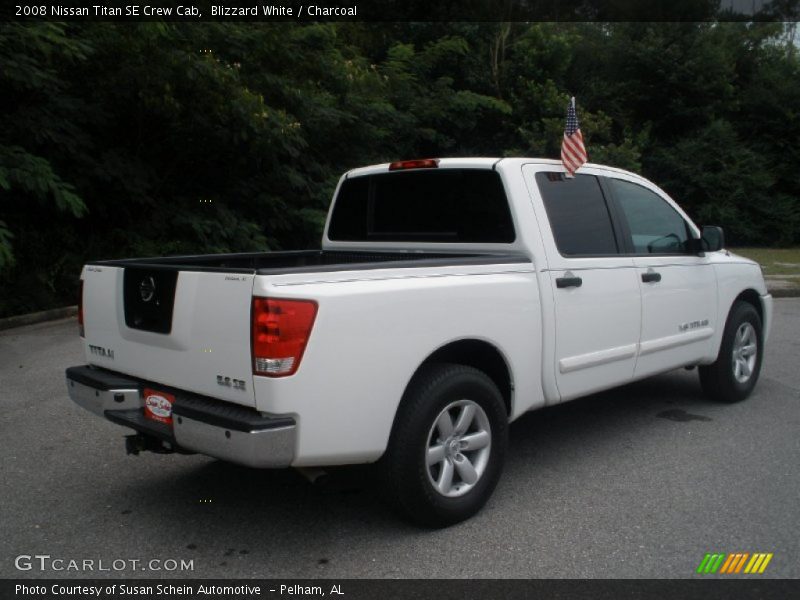 Blizzard White / Charcoal 2008 Nissan Titan SE Crew Cab