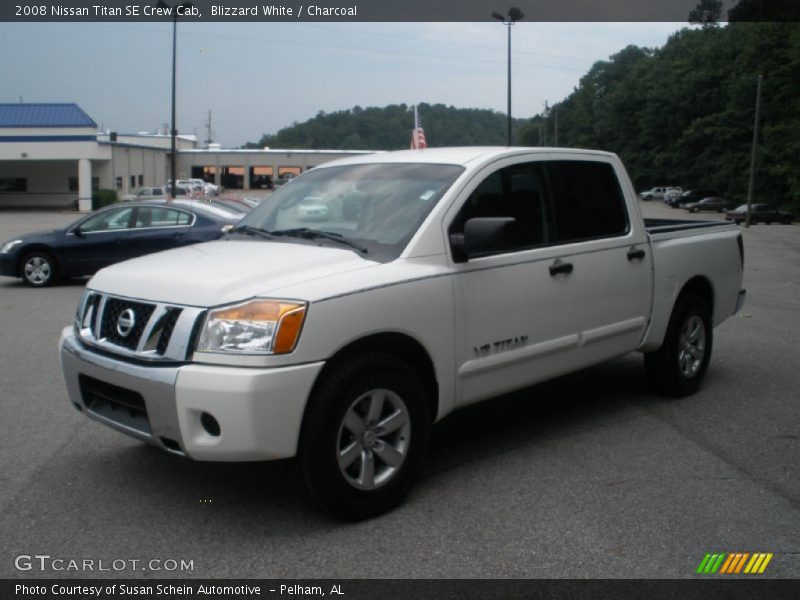 Blizzard White / Charcoal 2008 Nissan Titan SE Crew Cab