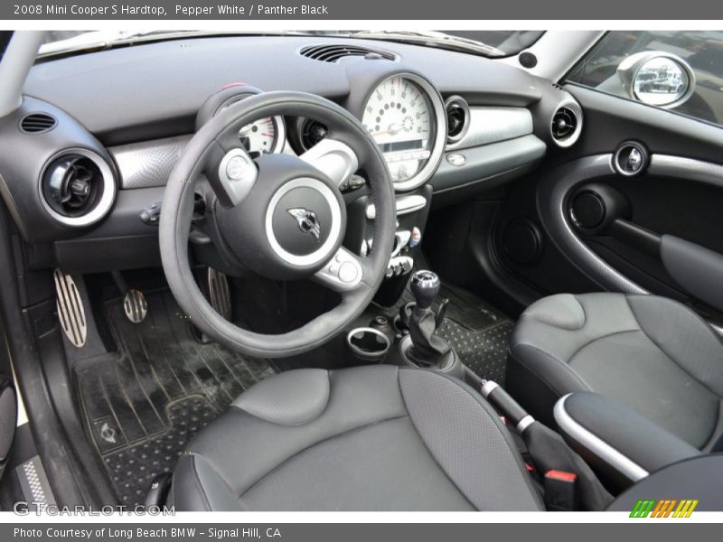 Pepper White / Panther Black 2008 Mini Cooper S Hardtop