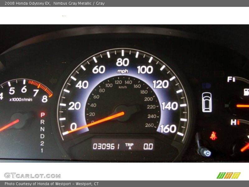 Nimbus Gray Metallic / Gray 2008 Honda Odyssey EX