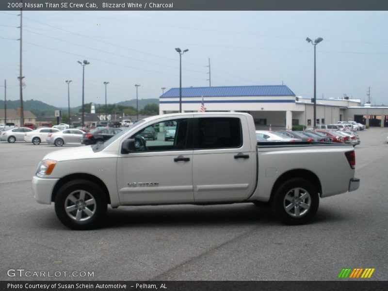 Blizzard White / Charcoal 2008 Nissan Titan SE Crew Cab
