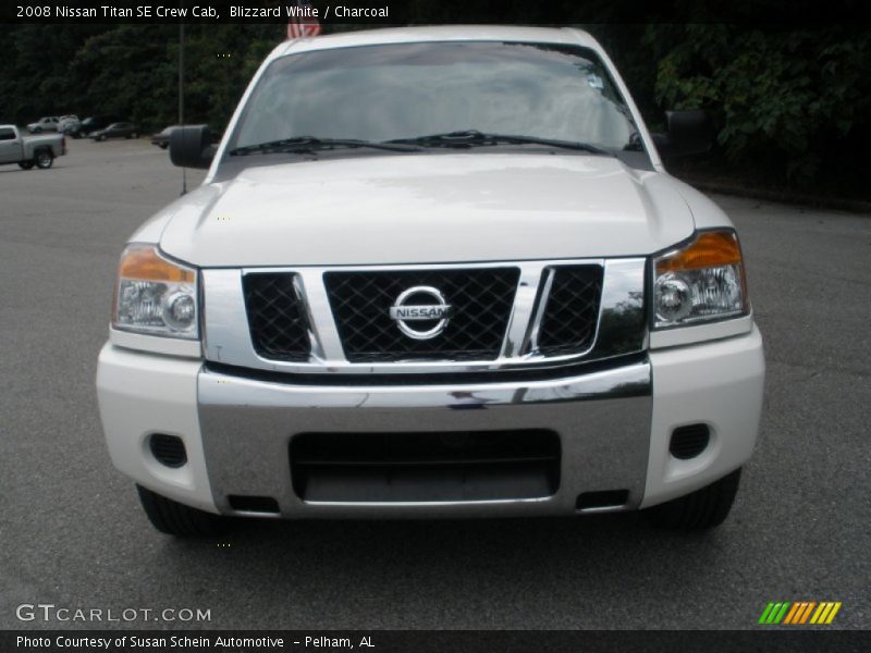 Blizzard White / Charcoal 2008 Nissan Titan SE Crew Cab